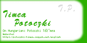 timea potoczki business card